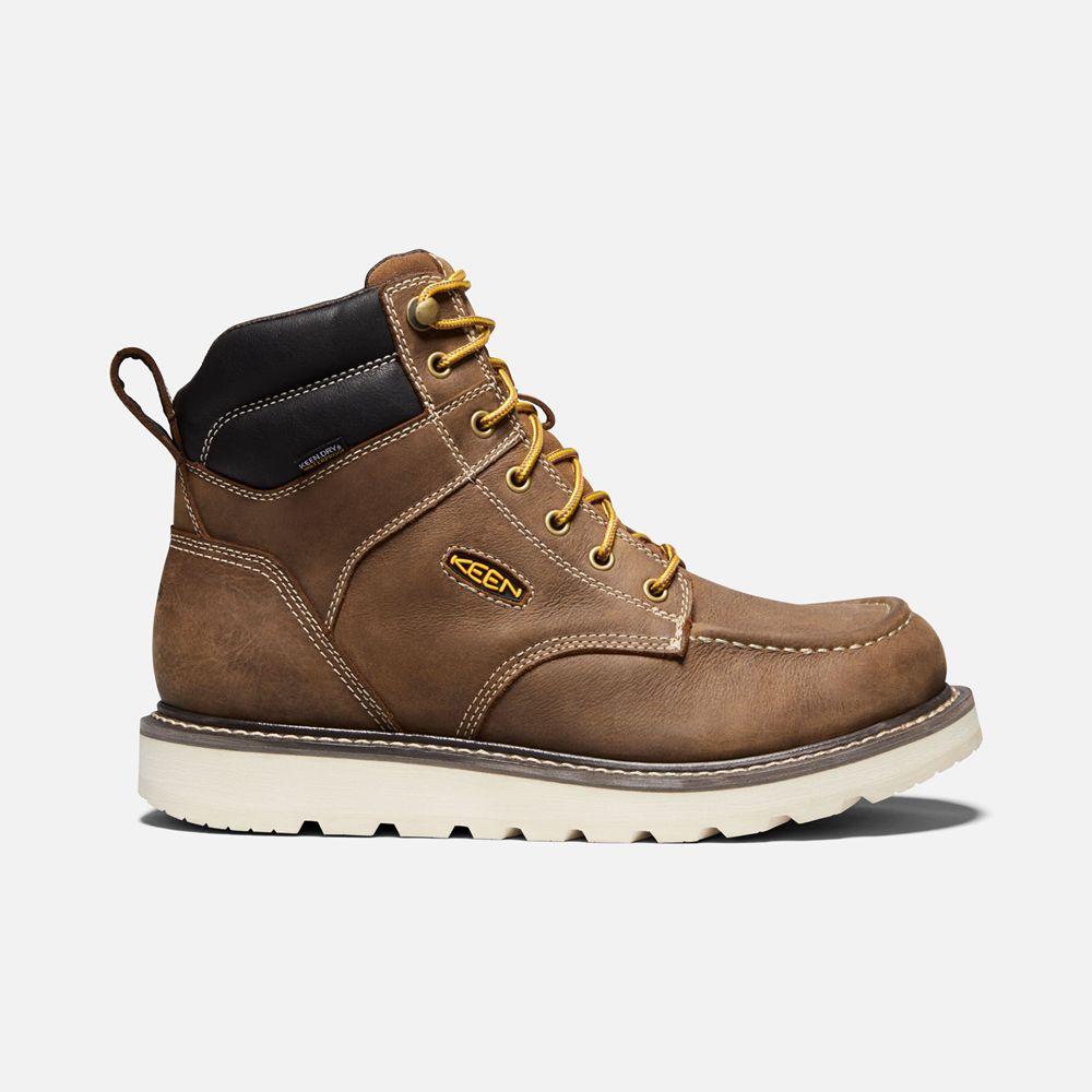 Bottes de Baskets Keen Homme Marron | Cincinnati 6\" Waterproof (Soft Toe) | YOKLW-8237